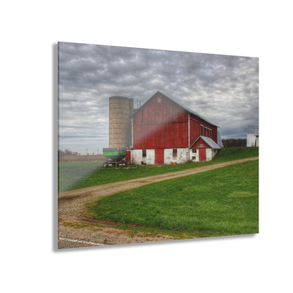 Barn Boutique Modern Farmhouse Acrylic Wall Print| Fostoria Red II