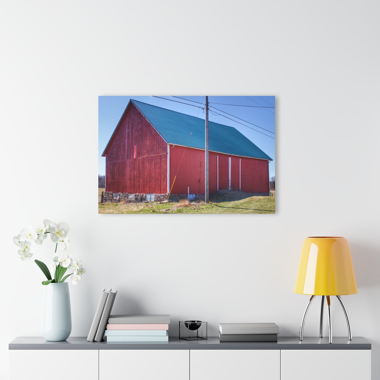 U R There Photography Imlay City Road Red II Rustic Farmhouse Acrylic Wall Print
