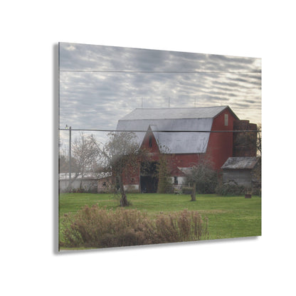 U R There Photography Dodge Road Red Rustic Farmhouse Acrylic Wall Print