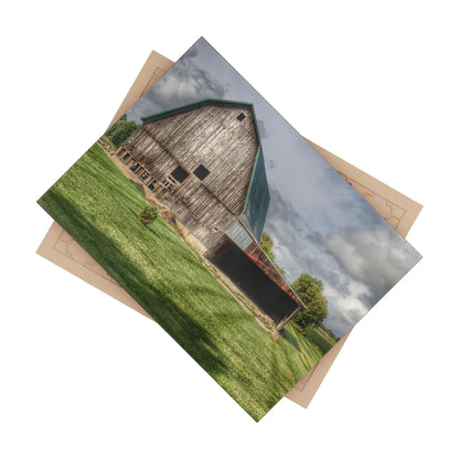 U R There Photography Bishop Grey II Rustic Farmhouse Decorative Ceramic Tile