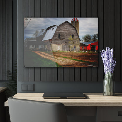 U R There Photography Murphy Lake Road Grey l Rustic Farmhouse Acrylic Wall Print