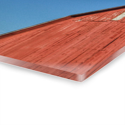 U R There Photography Fargo Road Red II Rustic Farmhouse Acrylic Wall Print