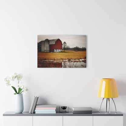 U R There Photography Havens Road Red Rustic Farmhouse Acrylic Wall Print