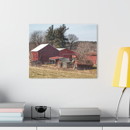 U R There Photography Bronson Lake Reds Rustic Farmhouse Acrylic Wall Print