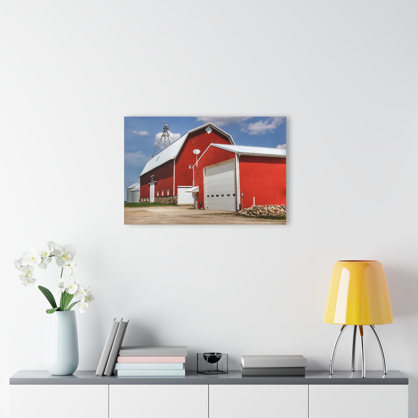 U R There Photography Darbee Red Rustic Farmhouse Acrylic Wall Print