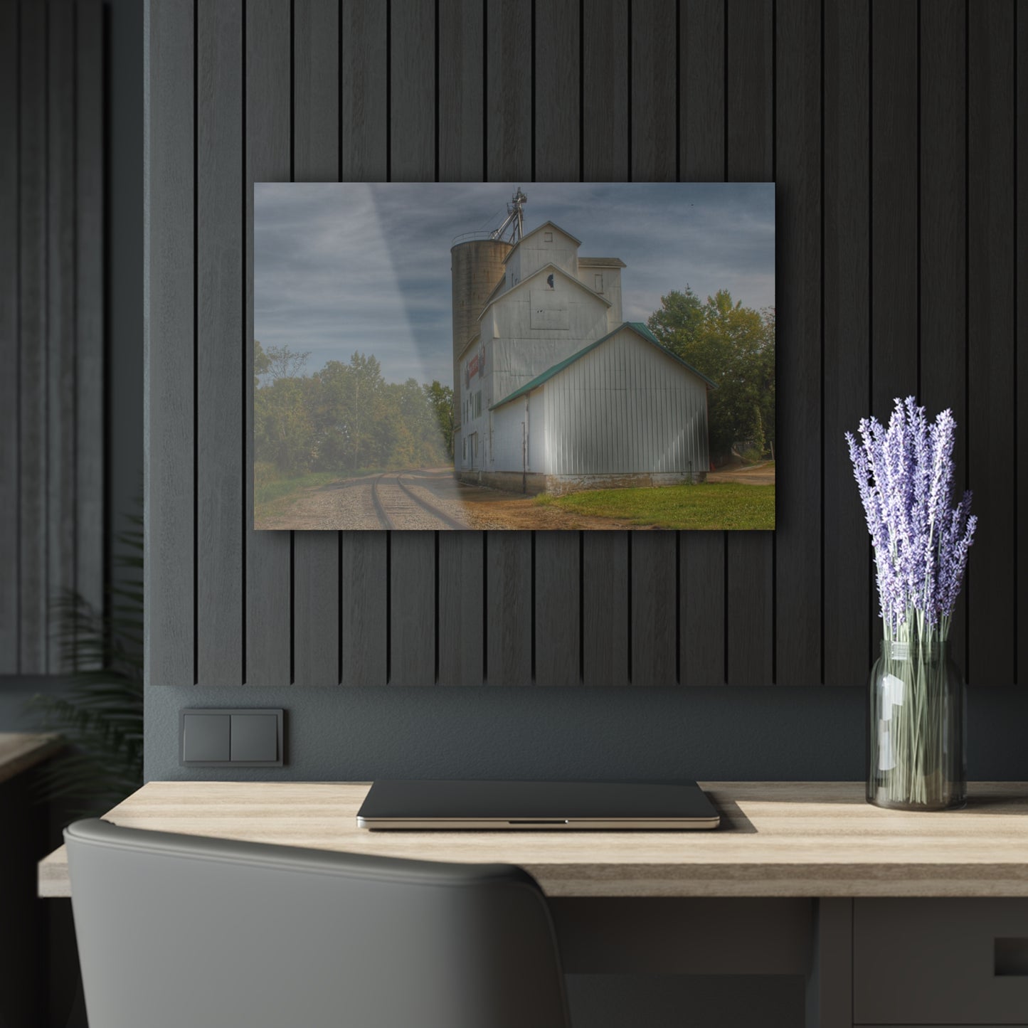 U R There Photography Aside the Tracks in Mayville Rustic Farmhouse Acrylic Wall Print