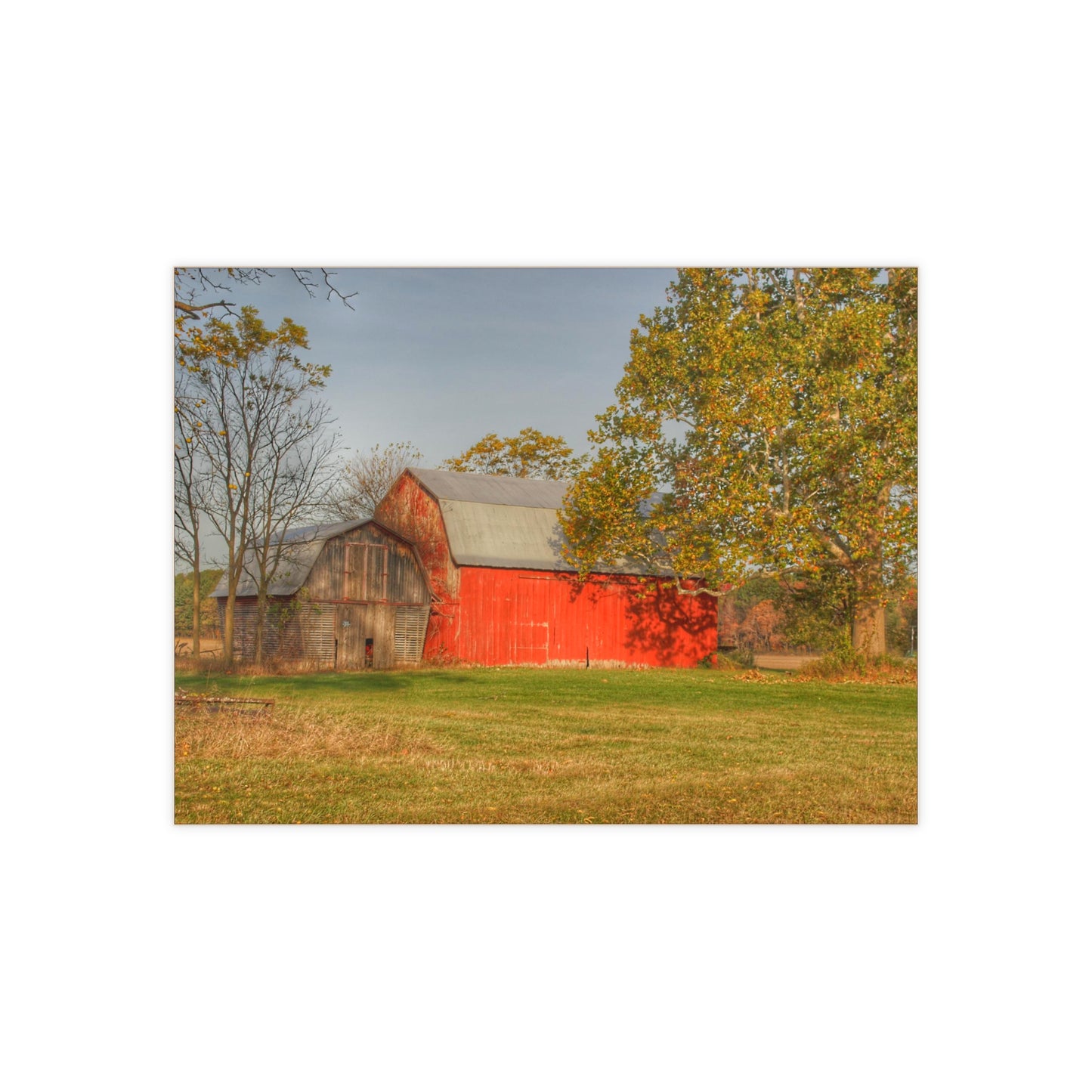 U R There Photography Barkley Road Red I Rustic Farmhouse Decorative Ceramic Tile