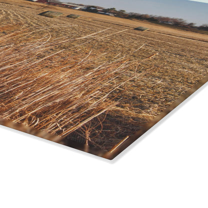 U R There Photography Across the Field on Johnsonmill Road Rustic Farmhouse Tempered-Glass Cutting Board