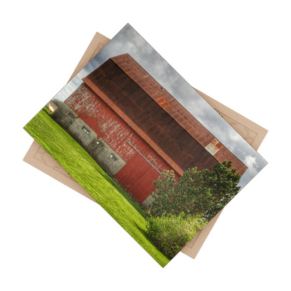 U R There Photography Big Rusted Red Rustic Farmhouse Decorative Ceramic Tile