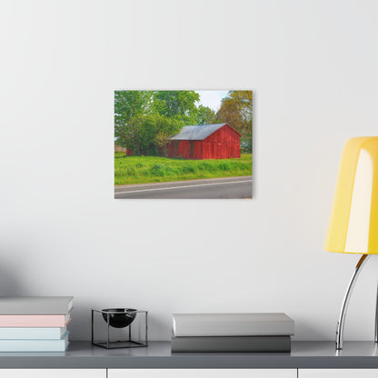 U R There Photography M-25 Little Red Rustic Farmhouse Acrylic Wall Print
