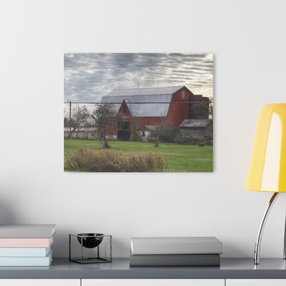 U R There Photography Dodge Road Red Rustic Farmhouse Acrylic Wall Print