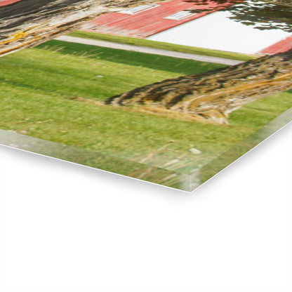 U R There Photography French Road Centennial Reds I Rustic Farmhouse Acrylic Wall Print