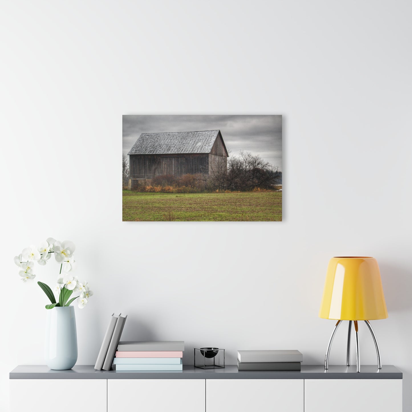U R There Photography Brown City Road Grey Rustic Farmhouse Acrylic Wall Print