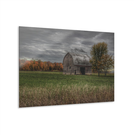 U R There Photography Bray Road Grey in the Fall Rustic Farmhouse Acrylic Wall Print