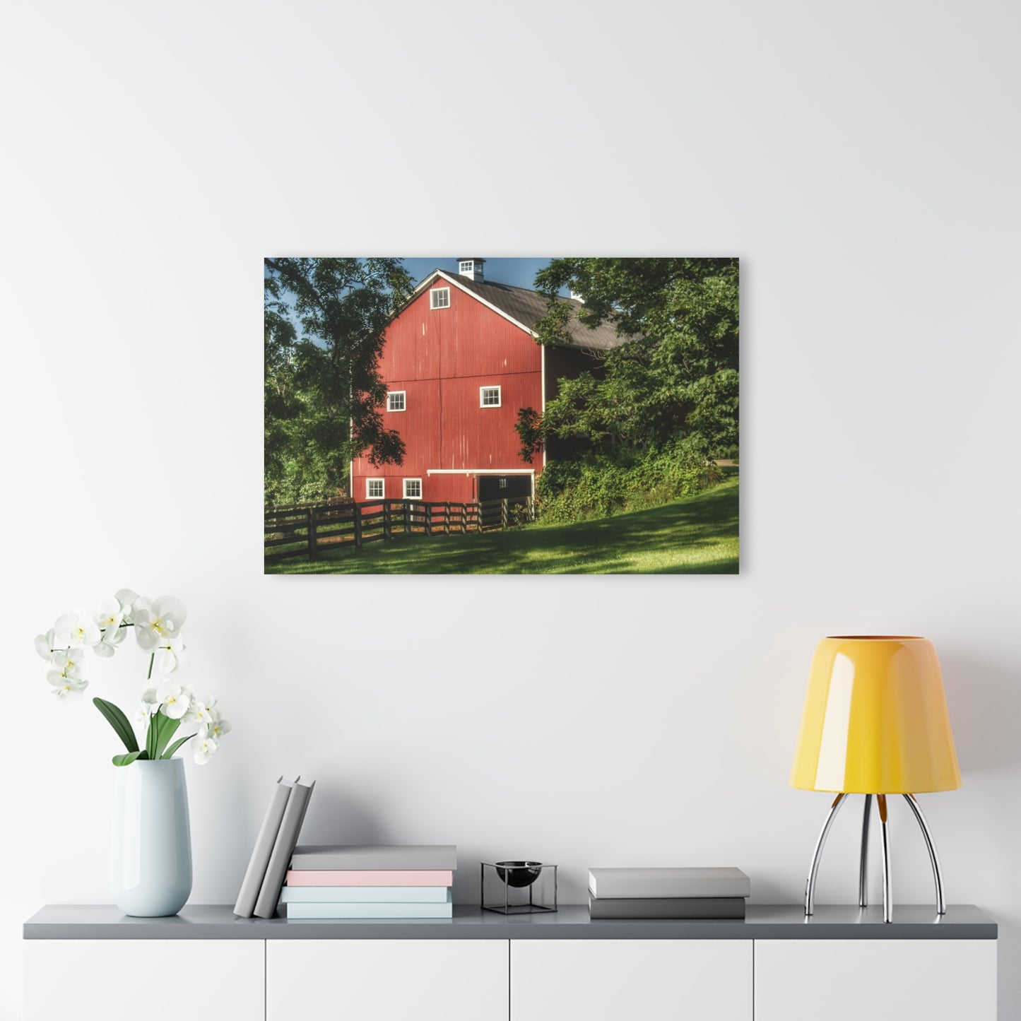 U R There Photography Oxford Red Rustic Farmhouse Acrylic Wall Print