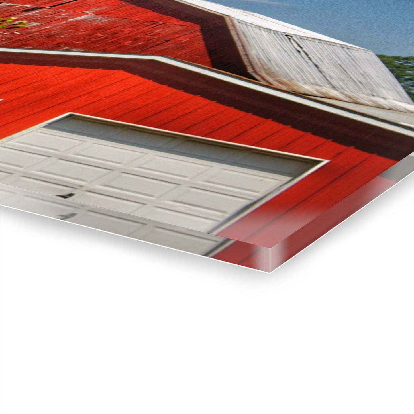 U R There Photography McKeen Lake Road Reds I Rustic Farmhouse Acrylic Wall Print