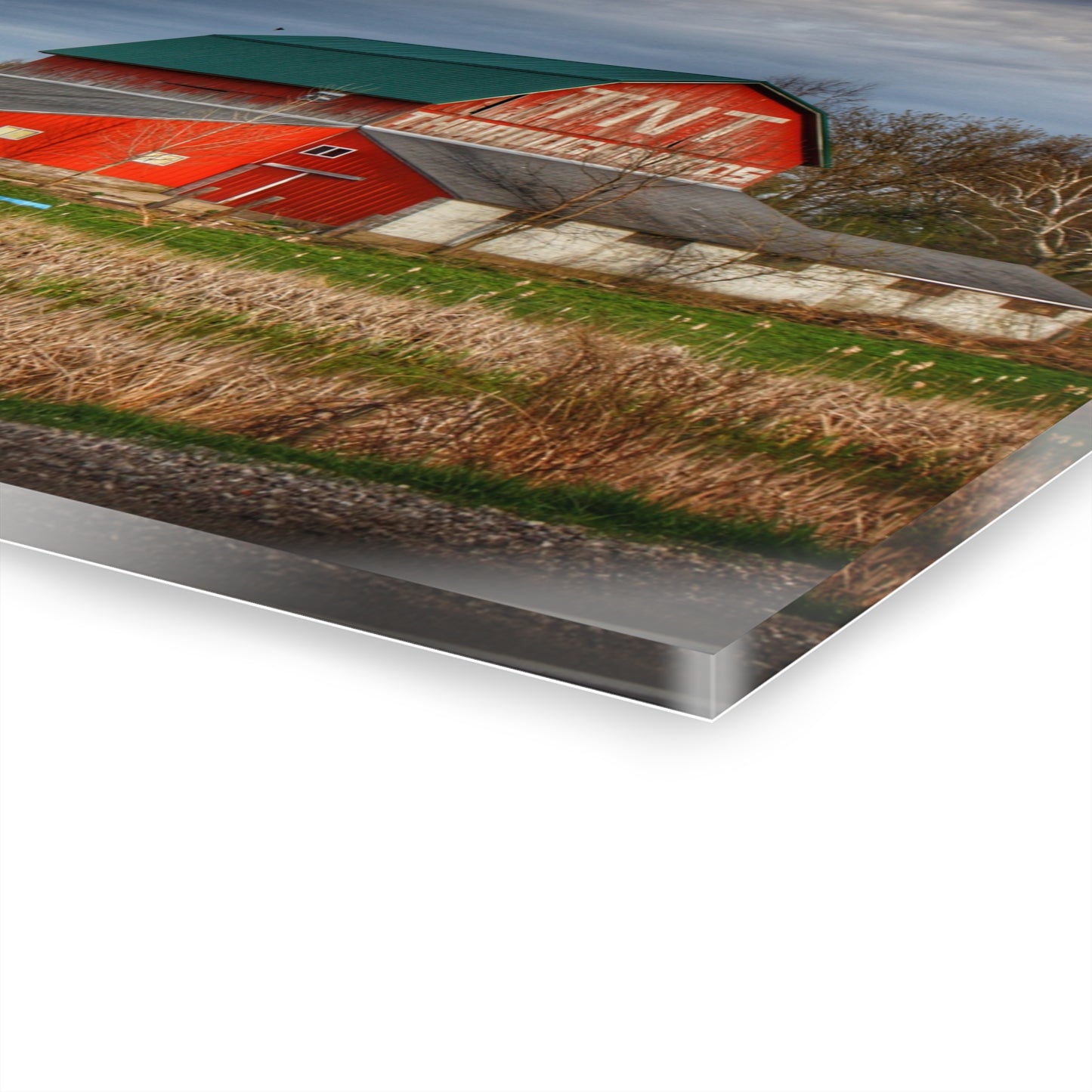 U R There Photography M-24 TnT Red I Rustic Farmhouse Acrylic Wall Print