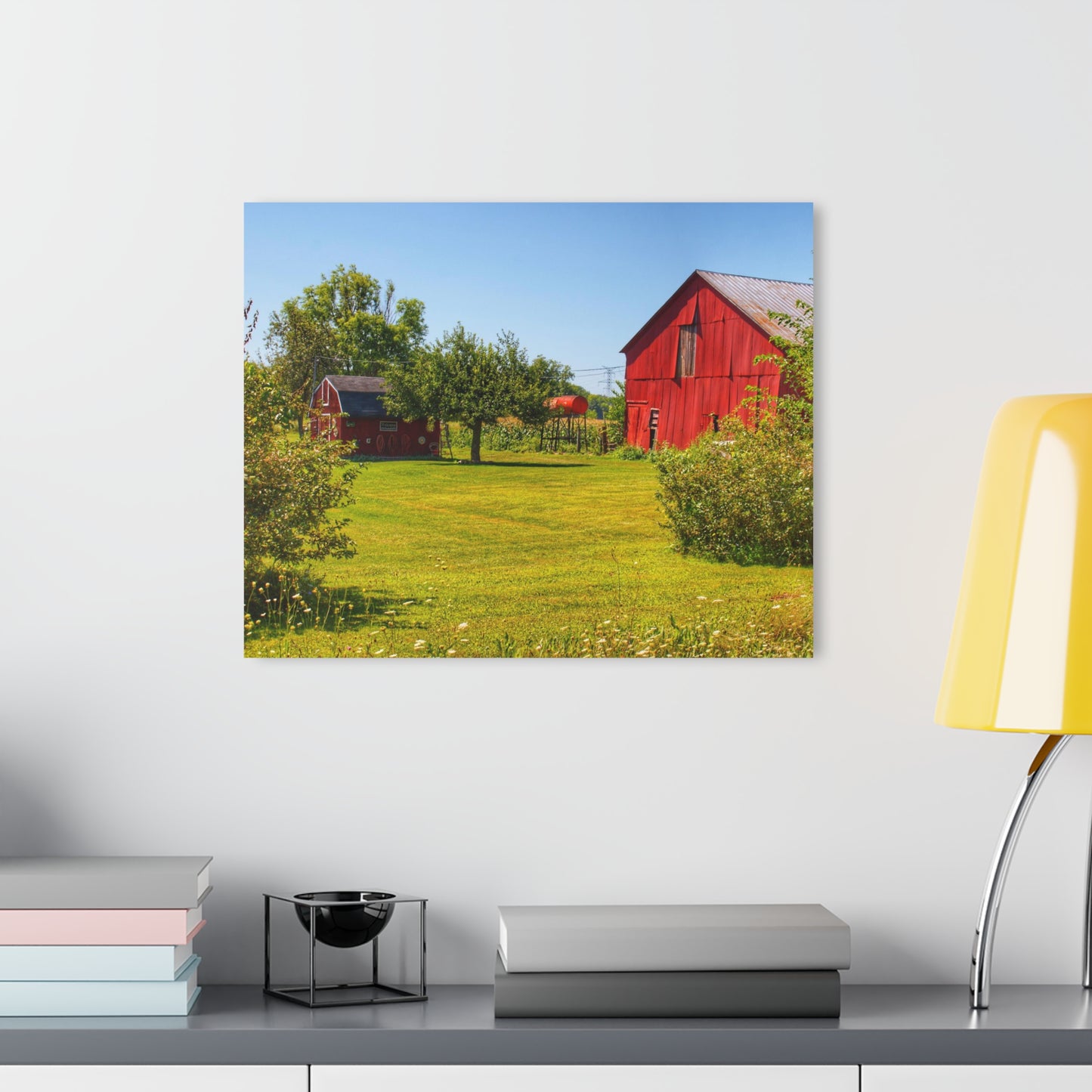 U R There Photography East Farrand Reds Rustic Farmhouse Acrylic Wall Print