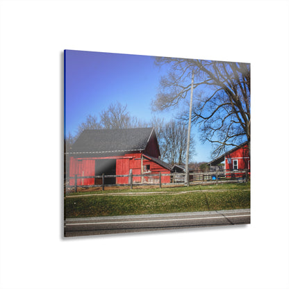 U R There Photography Imlay Reds Rustic Farmhouse Acrylic Wall Print
