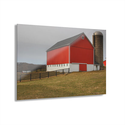 U R There Photography Brocker Road Red I Rustic Farmhouse Acrylic Wall Print