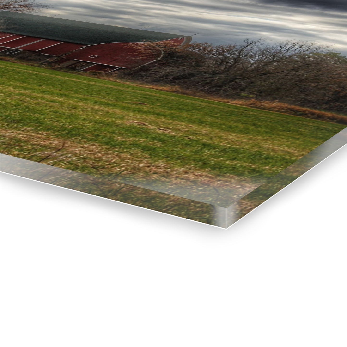 U R There Photography Booth Road Hidden Red I Rustic Farmhouse Acrylic Wall Print