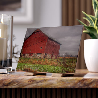 U R There Photography Bowers Road Red III Rustic Farmhouse Decorative Ceramic Tile