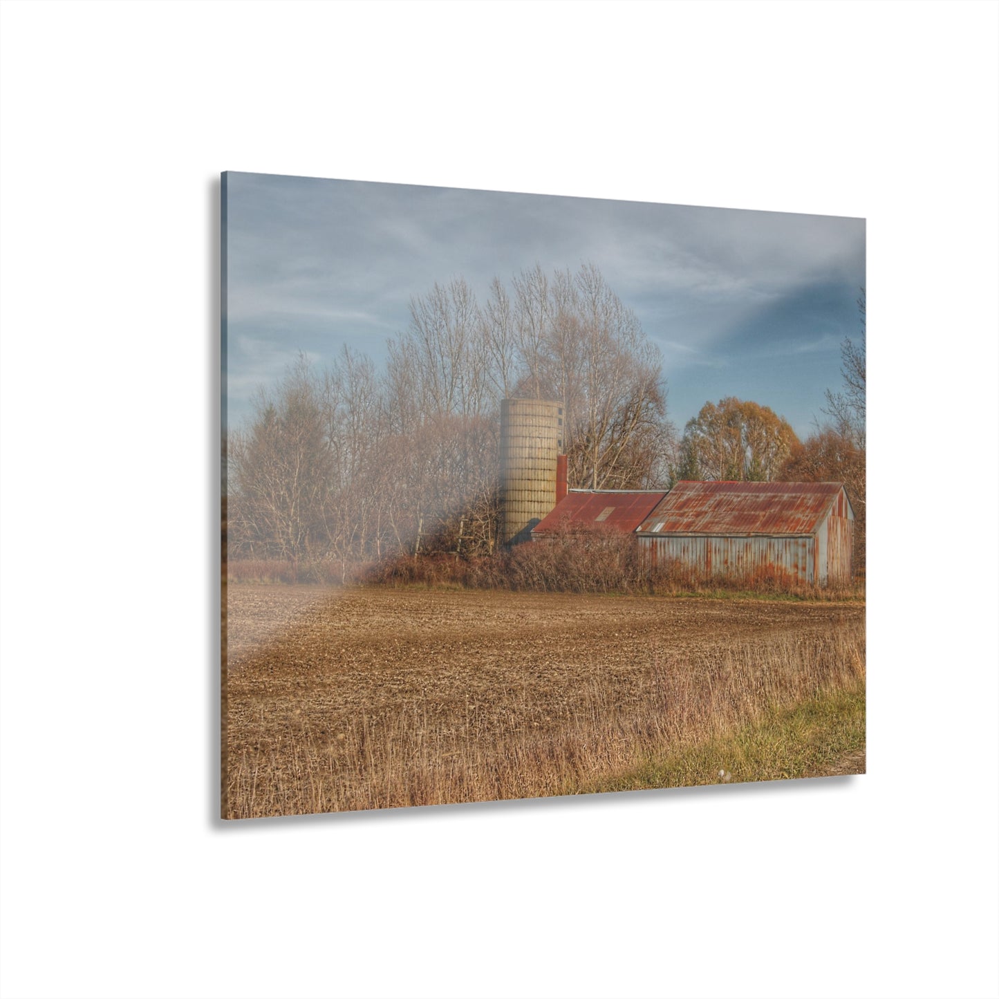 U R There Photography Brief Road Blue Rustic Farmhouse Acrylic Wall Print