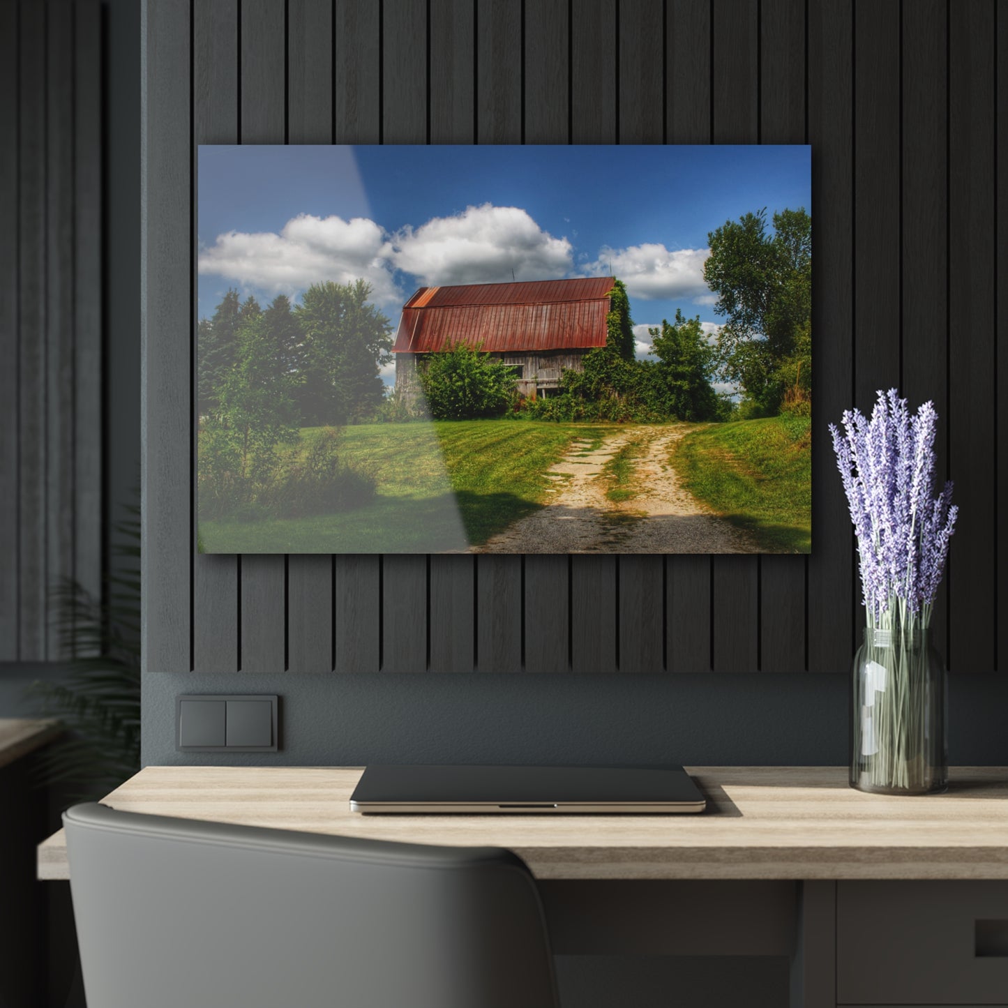 U R There Photography Grey Road Rusted III Rustic Farmhouse Acrylic Wall Print