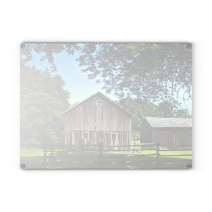 Barn Boutique Rustic Tempered-Glass Cutting Board| Otisville Grey