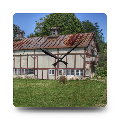 U R There Photography Bordman Road Rusted Rustic Farmhouse Acrylic Analog Wall Clock