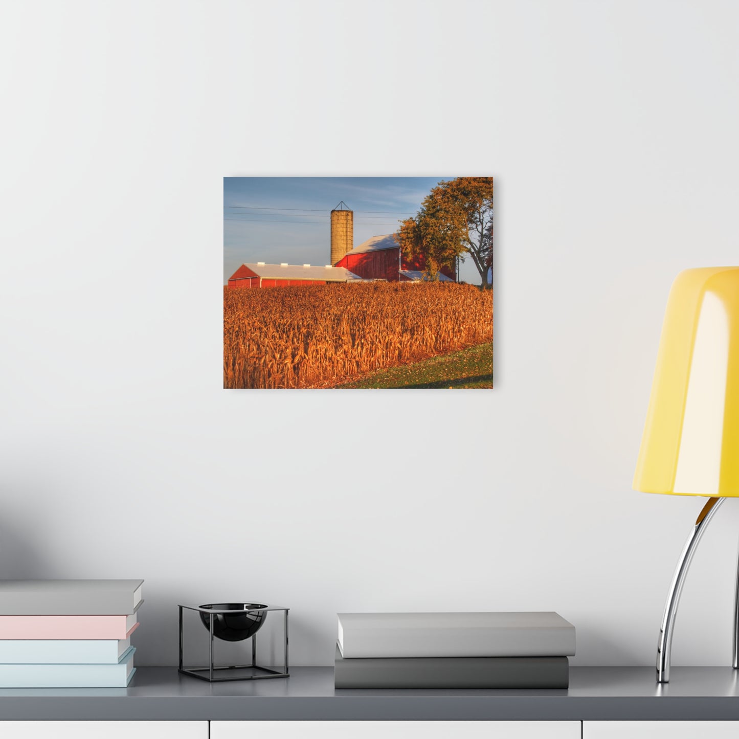 U R There Photography Lake Pleasant Reds I Rustic Farmhouse Acrylic Wall Print