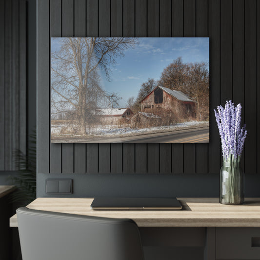 Rustic Farmhouse Wall Print Featuring Almont Van Dyke Red I