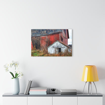U R There Photography German Road Forgotten Red II Rustic Farmhouse Acrylic Wall Print
