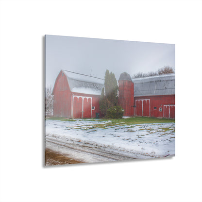 U R There Photography Holmes Road Red II Rustic Farmhouse Acrylic Wall Print 14 "x 11"