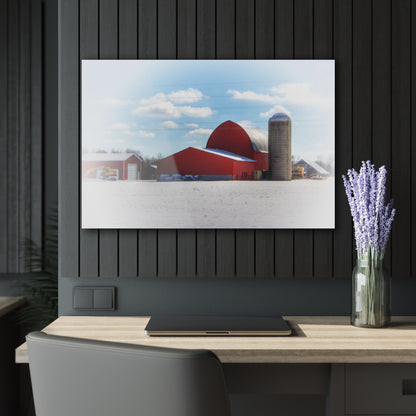 U R There Photography Barnes Road Reds Rustic Farmhouse Acrylic Wall Print