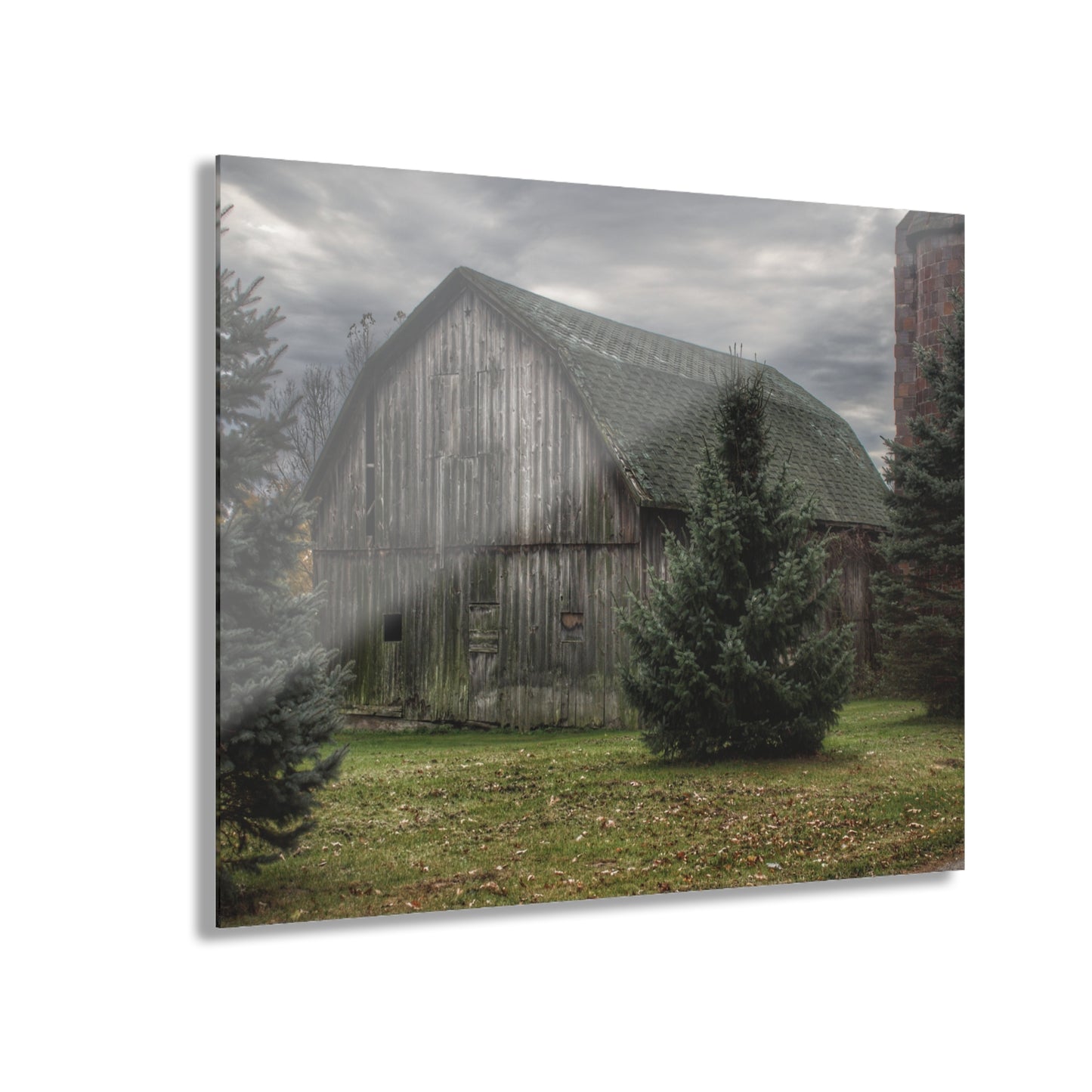 U R There Photography Pero Lake Road Grey I Rustic Farmhouse Acrylic Wall Print