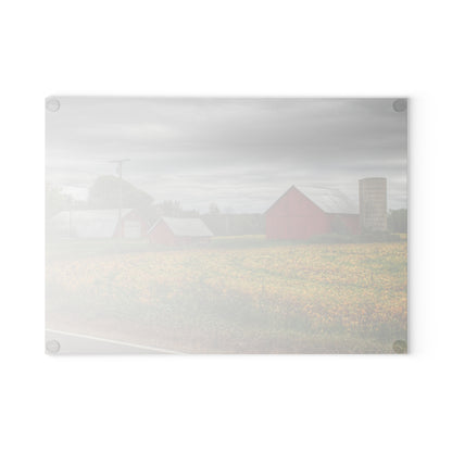 U R There Photography Kingston Road Trio II Rustic Farmhouse Tempered-Glass Cutting Board