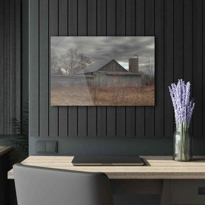 U R There Photography Church Road Grey I Rustic Farmhouse Acrylic Wall Print