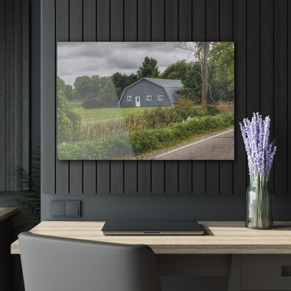 U R There Photography Hinson Road Grey Quonset Rustic Farmhouse Acrylic Wall Print