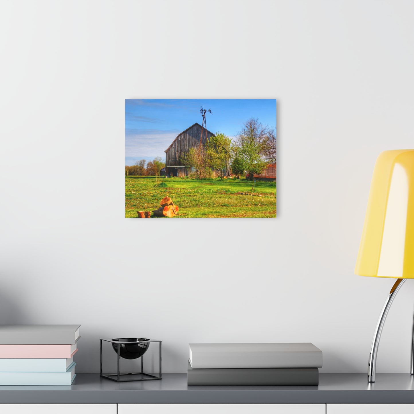 U R There Photography Sohn Road Grey Rustic Farmhouse Acrylic Wall Print