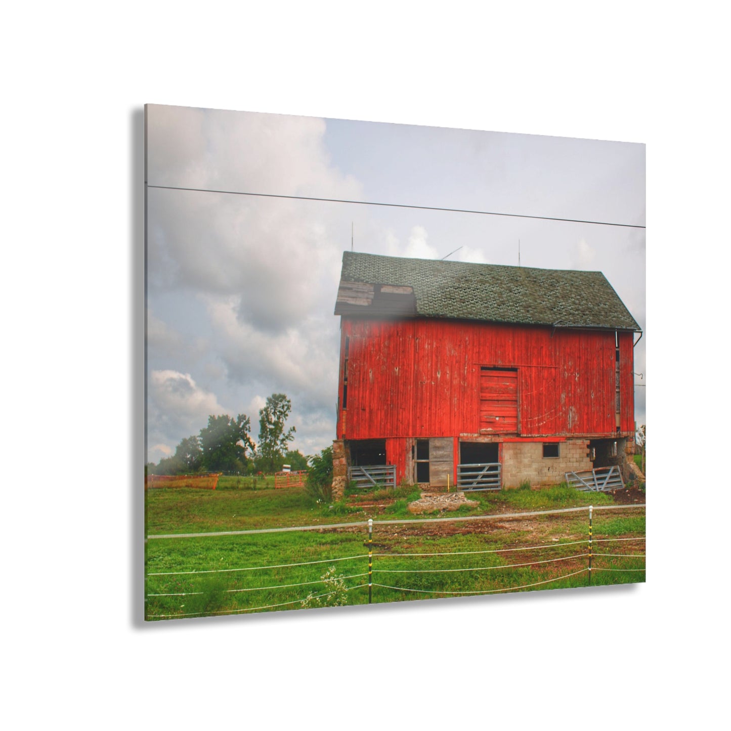 U R There Photography Elba Road Red III Rustic Farmhouse Acrylic Wall Print