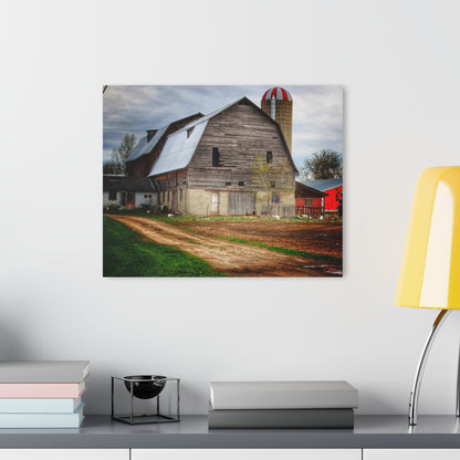 U R There Photography Murphy Lake Road Grey l Rustic Farmhouse Acrylic Wall Print