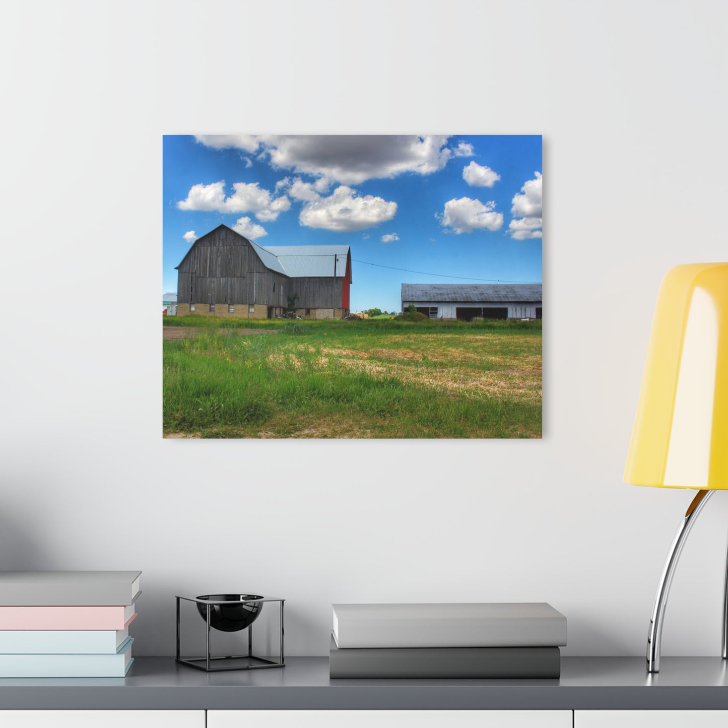 U R There Photography Cass City Elmwood Grey Rustic Farmhouse Acrylic Wall Print