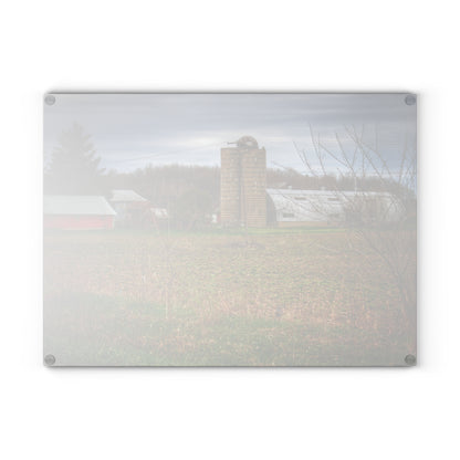 U R There Photography Fostoria Road Quonset Rustic Farmhouse Tempered-Glass Cutting Board