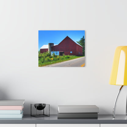 U R There Photography Dryden Road Red Rustic Farmhouse Acrylic Wall Print
