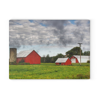U R There Photography Kingston Road Trio III Rustic Farmhouse Tempered-Glass Cutting Board