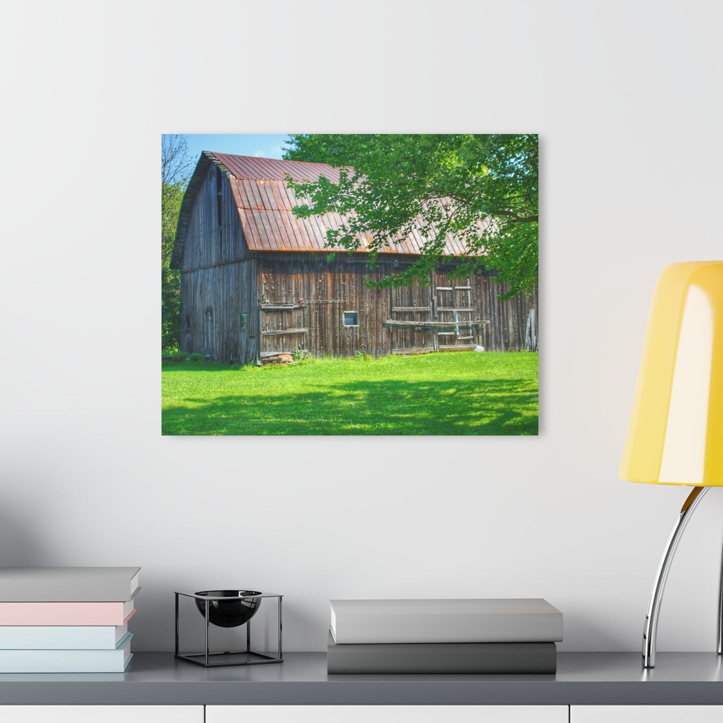 Barn Boutique Modern Farmhouse Acrylic Wall Print| Sergent Road Grey