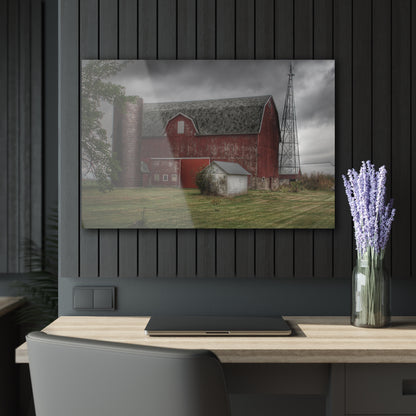 U R There Photography Weaver Road Red II Rustic Farmhouse Acrylic Wall Print