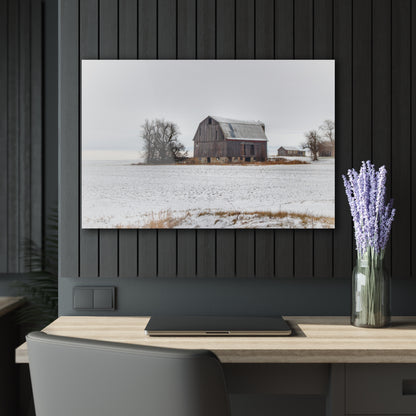 U R There Photography Frenchline Road Grey in Winter Rustic Farmhouse Acrylic Wall Print