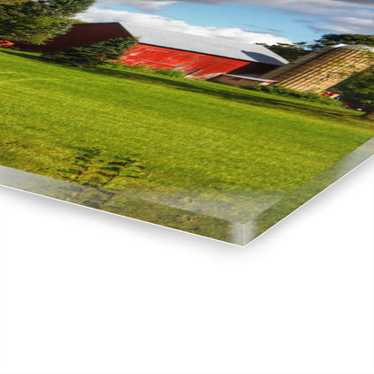 U R There Photography Columbiaville Road Red II Rustic Farmhouse Acrylic Wall Print